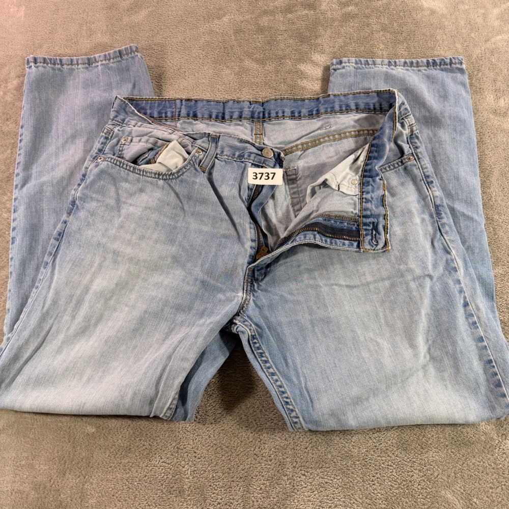 Levi's 559 Relaxed Straight Jeans Men 38x32 Light Blue Denim Light 00559-0363‎